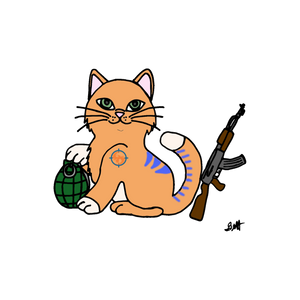 Tactical Kitty Sticker